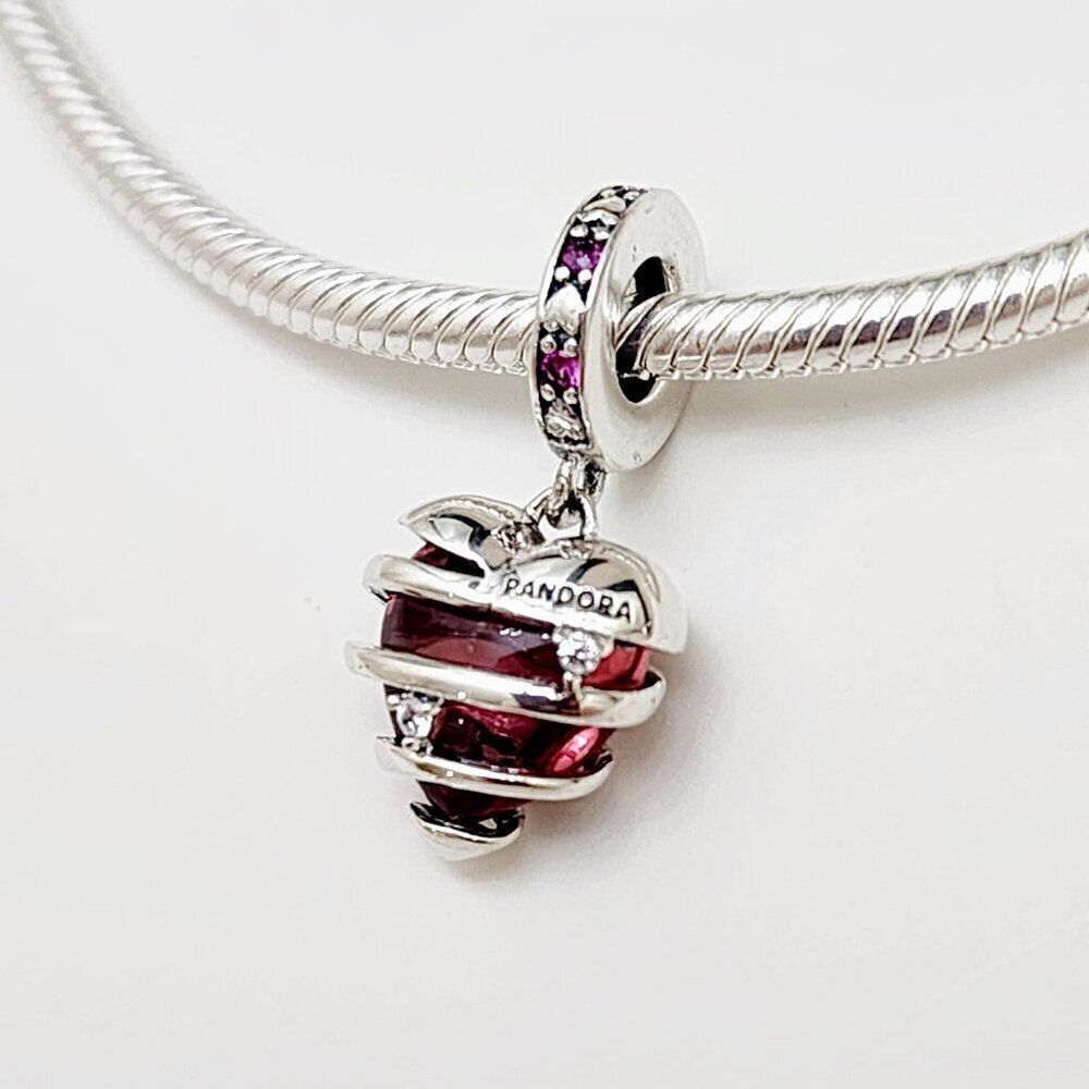 Pandora Love Heart Spiral Dangle Charm - Picture 2 of 5